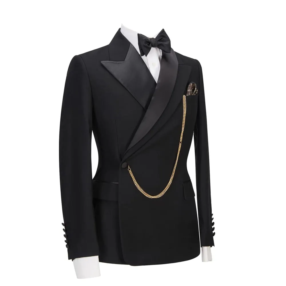 2 Pieces Fashion Slim Peak Lapel Men's Suit (Blazer   Pants)