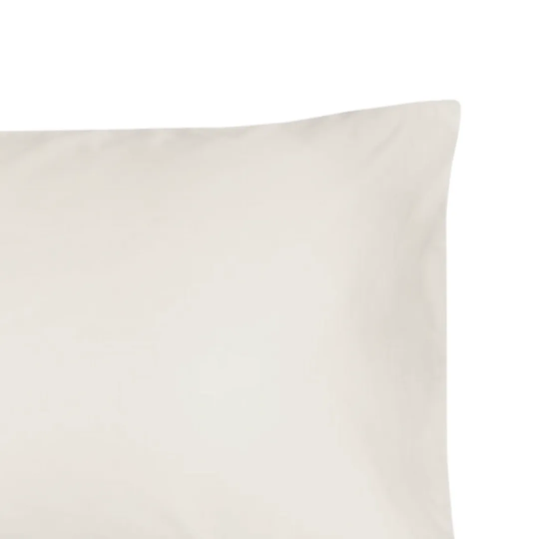 200 Thread Count 100% Cotton Percale Pillowcase - Stone