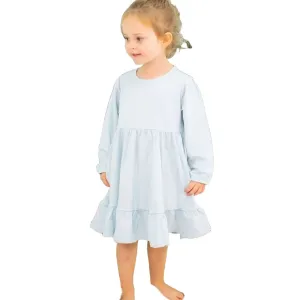 3 Tier Sweater Dress - Bashful Blue - Terry