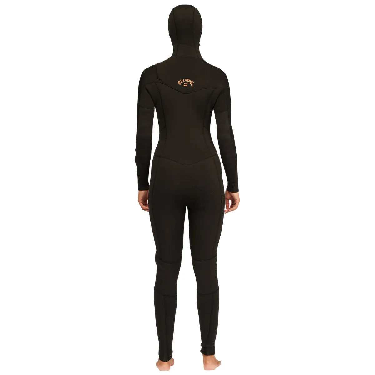 5/4mm Women’s Billabong Synergy Hooded Chest Zip Full Wetsuit - Black Tie Dye