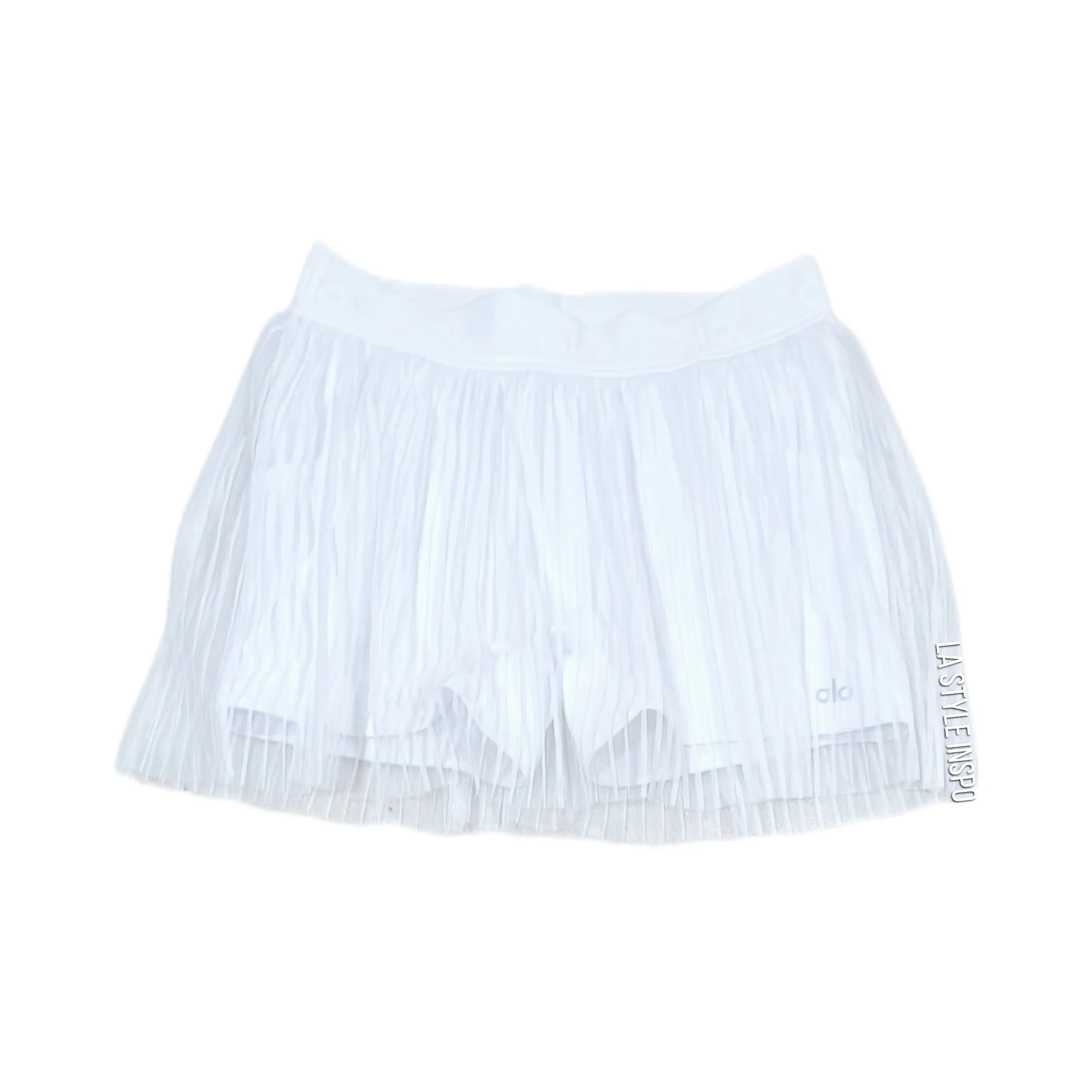 Alo Yoga Rare Mesh Skirt with Shorts White Size Medium