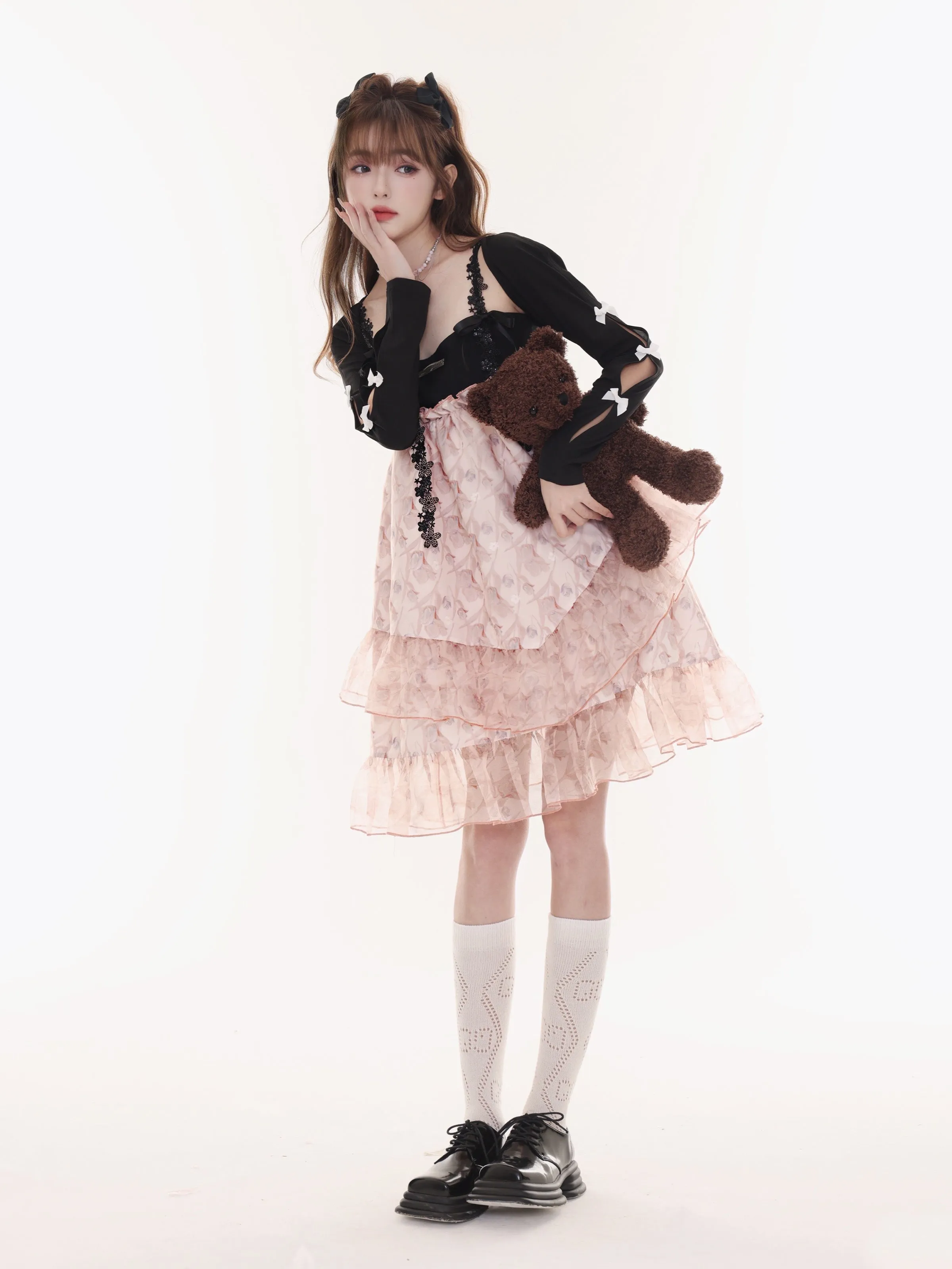 Amber Black Princess Puffy Dress FRA0165