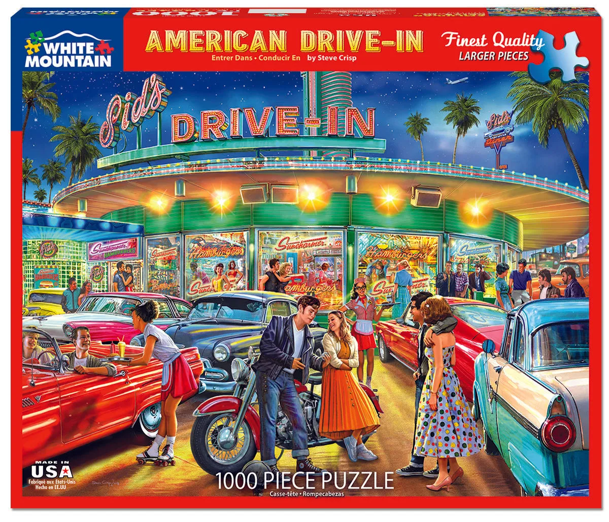 American Drive-In (1450pz) - 1000 Piece Jigsaw Puzzle