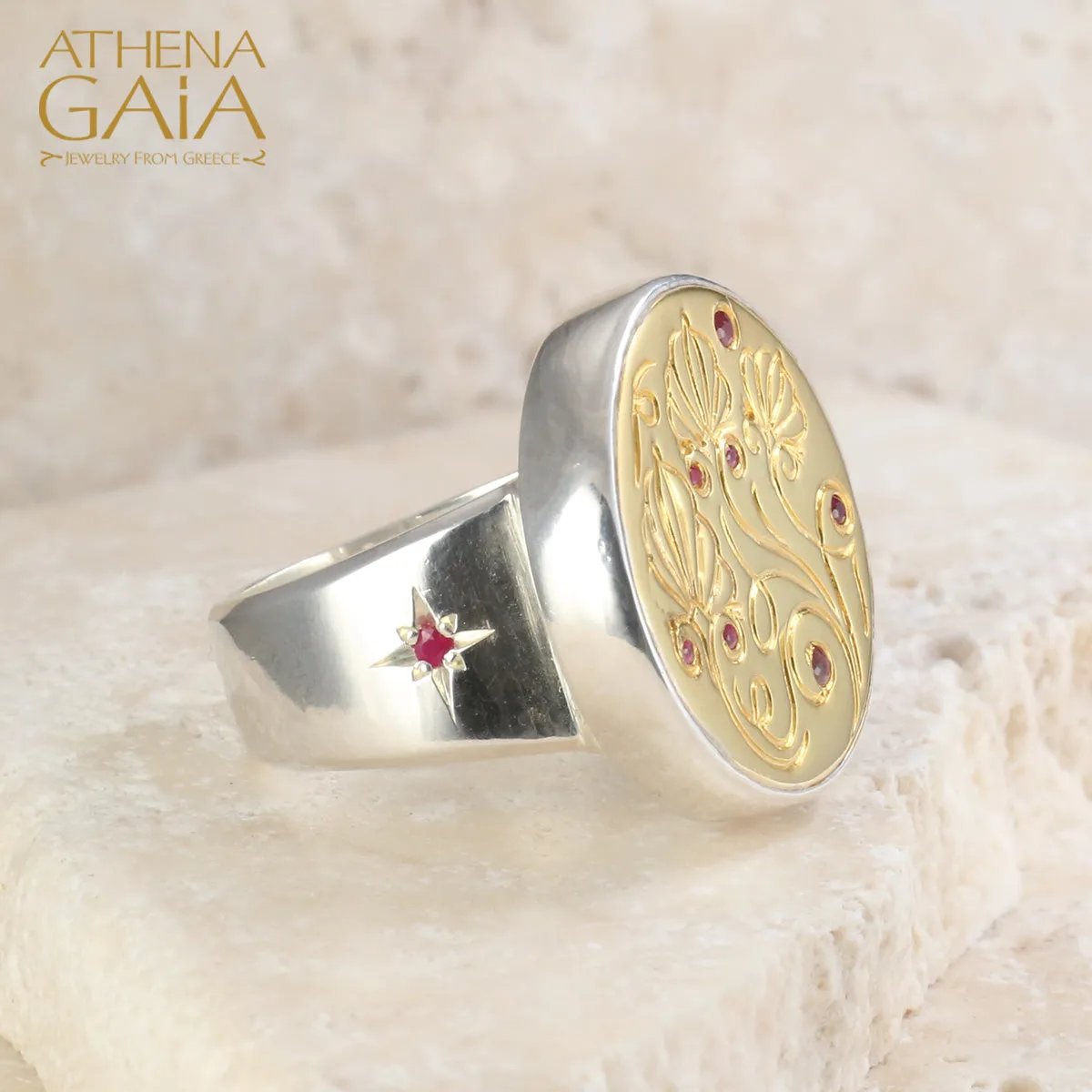 Anthemion Circle Ring