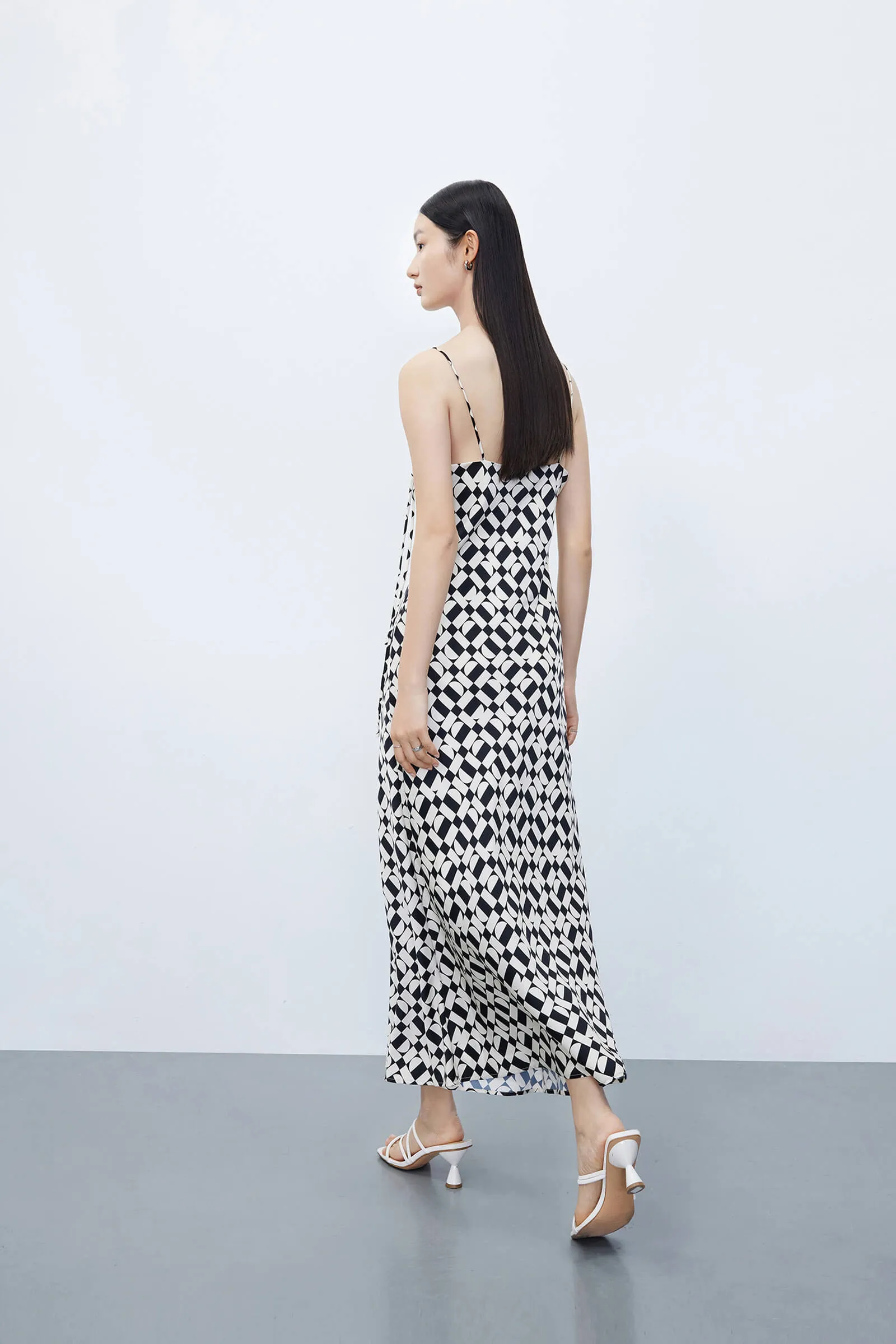 Artistic Printed Halter Dress