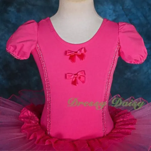 BA036 Girl Bows Lace Ballet Tutu Dancewear Pageant Fairy Dress Up Size 2T-6