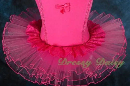 BA036 Girl Bows Lace Ballet Tutu Dancewear Pageant Fairy Dress Up Size 2T-6