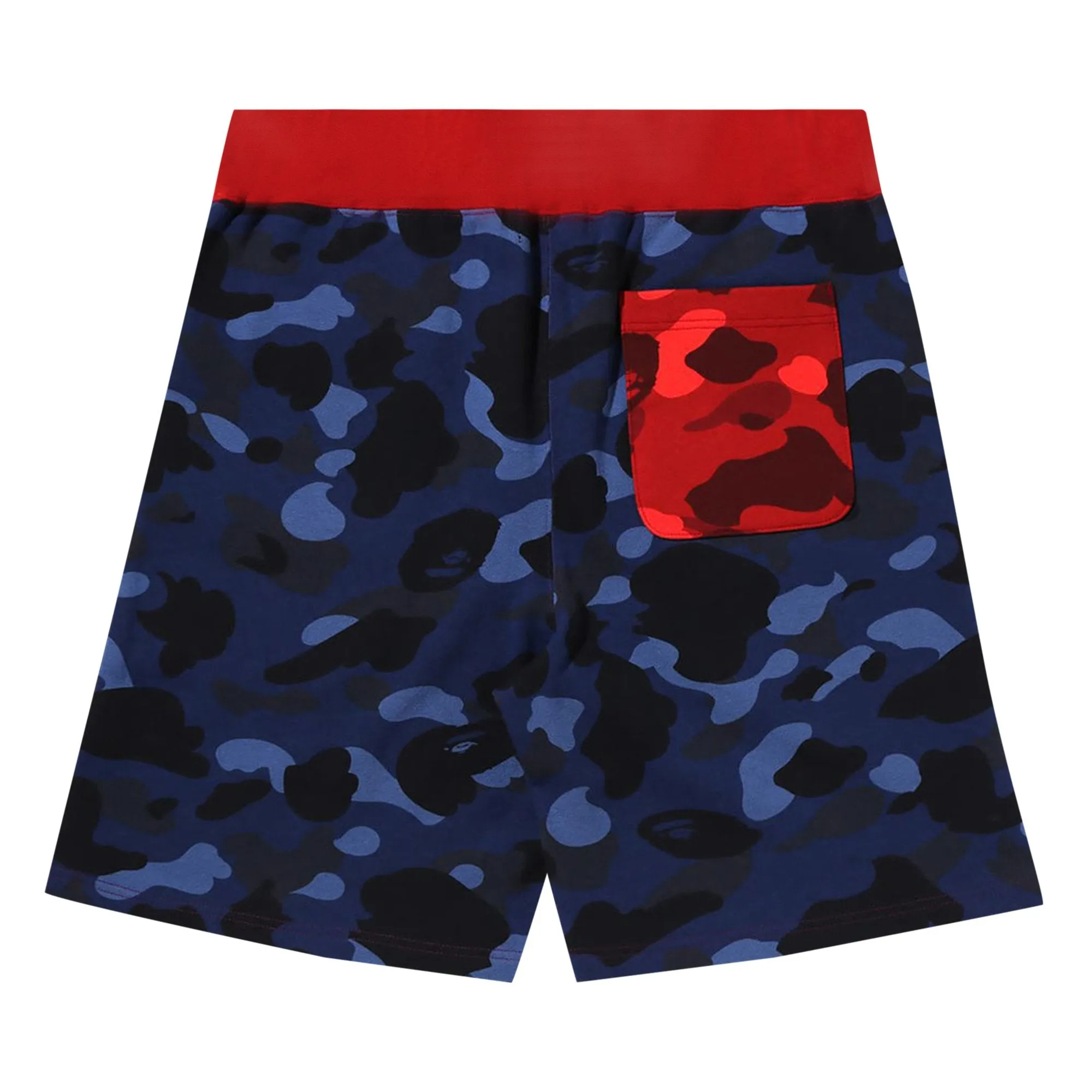 BAPE Crazy Camo Shark Sports Shorts, Purple