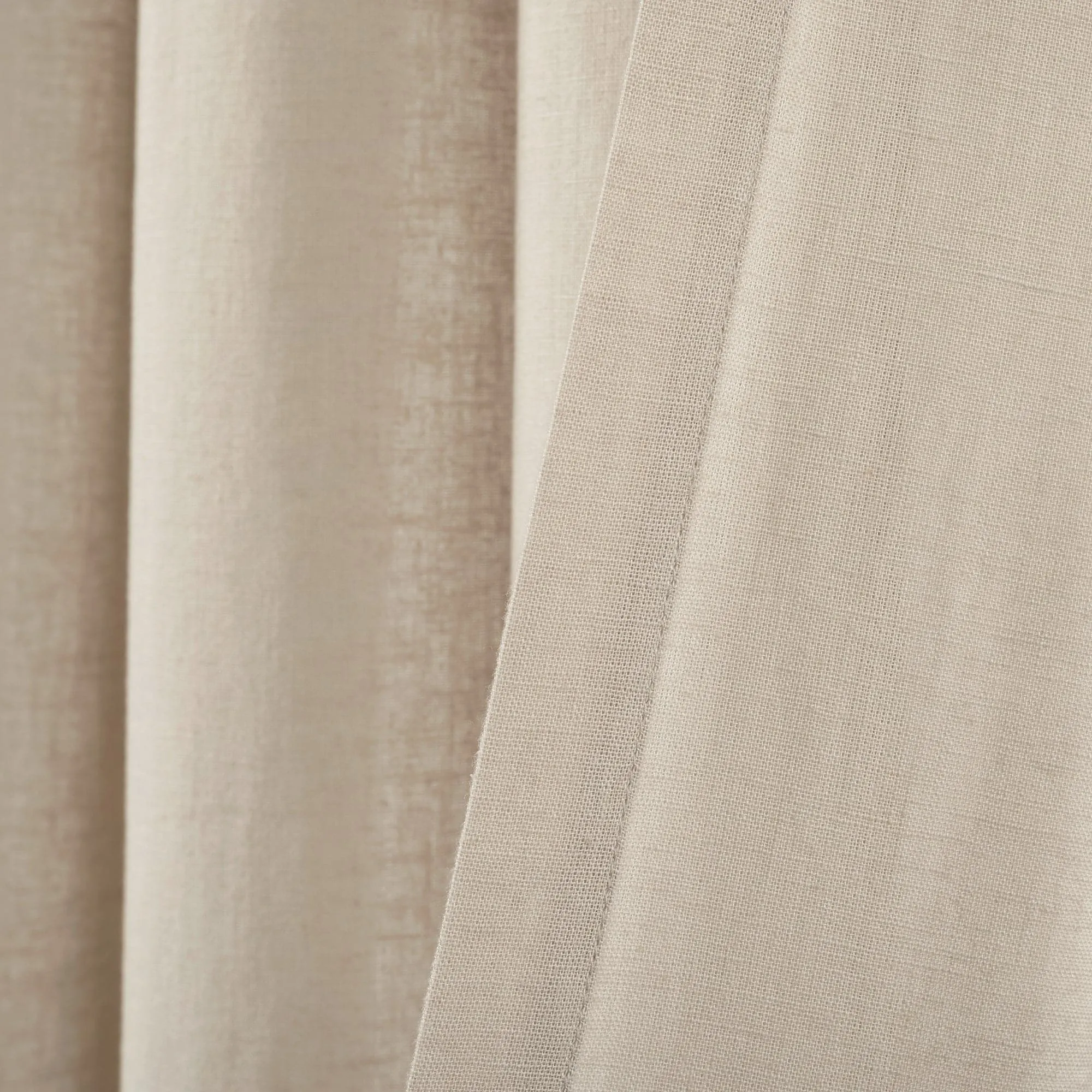 Belgian Flax Prewashed Linen Rich Cotton Blend Window Curtain Panel