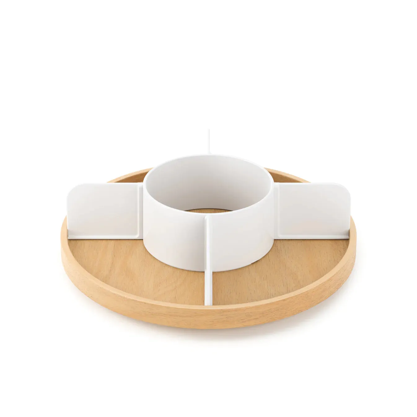 Bellwood Lazy Susan Divided White/Natural