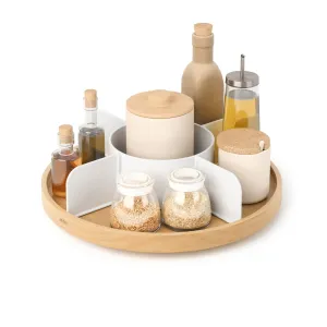 Bellwood Lazy Susan Divided White/Natural