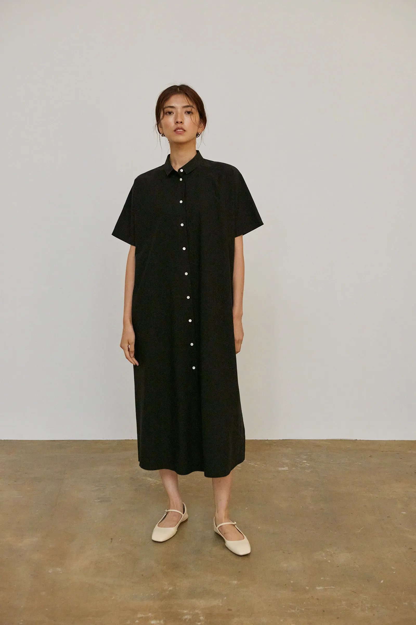 Boxy Shirtdress -- Crisp Cotton