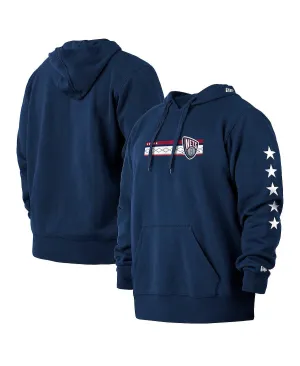 Brooklyn nets men's navy blue hoodie 2021/22 city edition big and tall pullover New Era blue