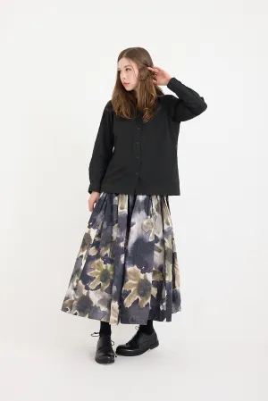 Casey Casey - Double Rideau Skirt - Print Blotch - Khaki