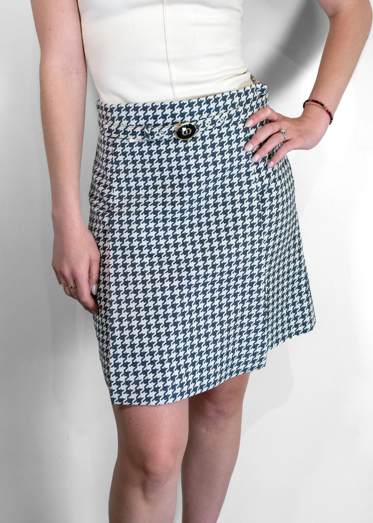 Christian Dior Houndstooth Mini Skirt