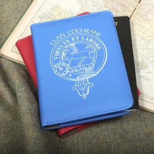 Cochrane Clan Crest Leather Passport Cover