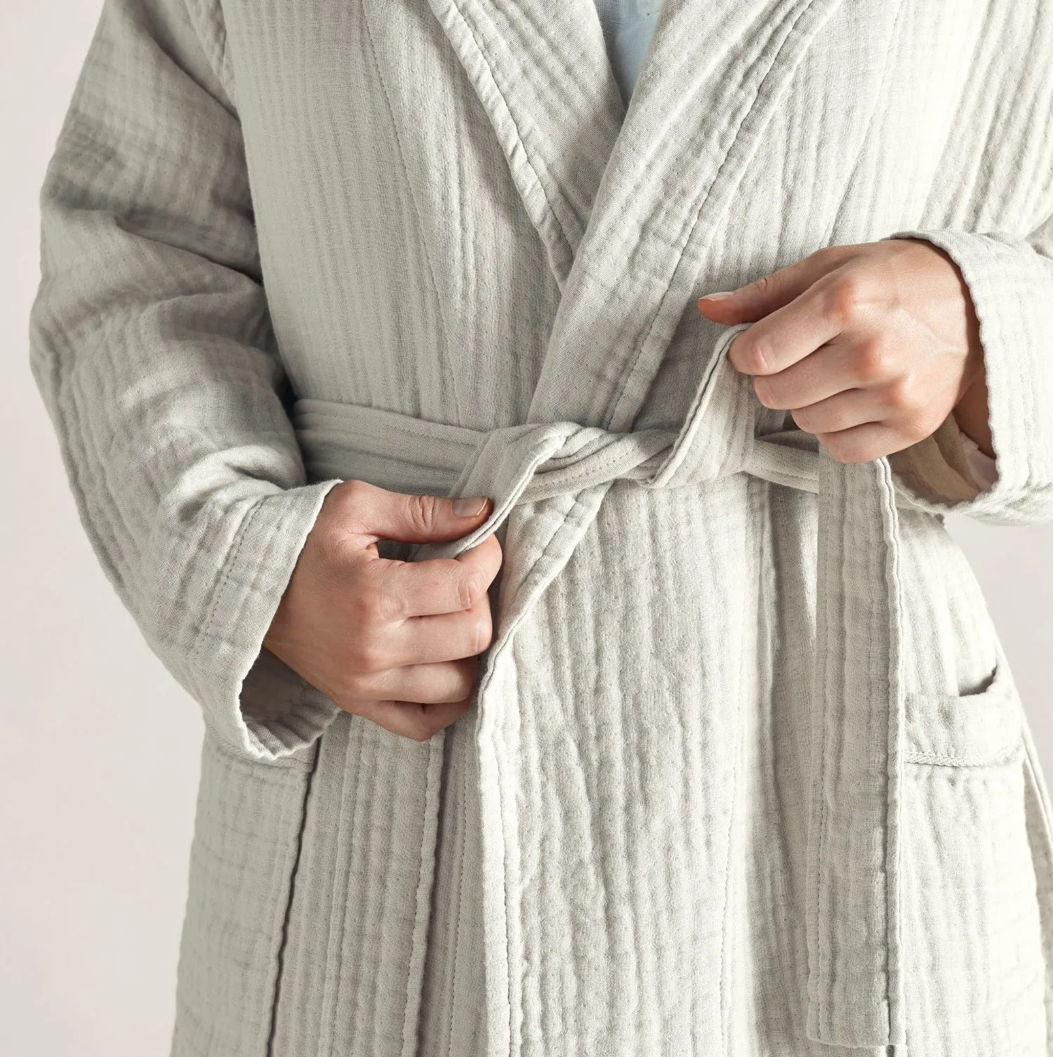 Coocoon Light Grey Cotton Bath Robe