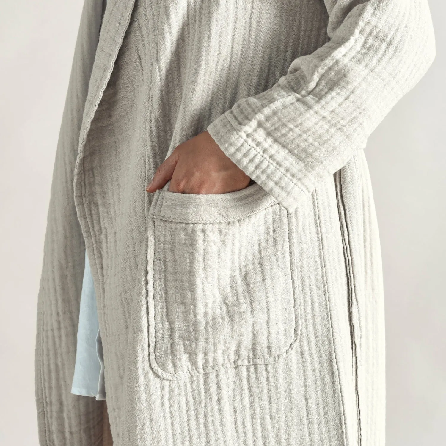 Coocoon Light Grey Cotton Bath Robe