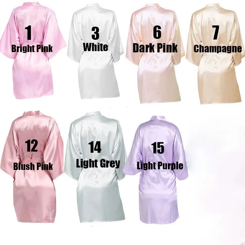 Customized Robes Personalized Robes Custom Robes Custom Bridal Robe Kimono Robes Bridesmaid Gift Hen Party Robe Birthday Robes Satin Robe