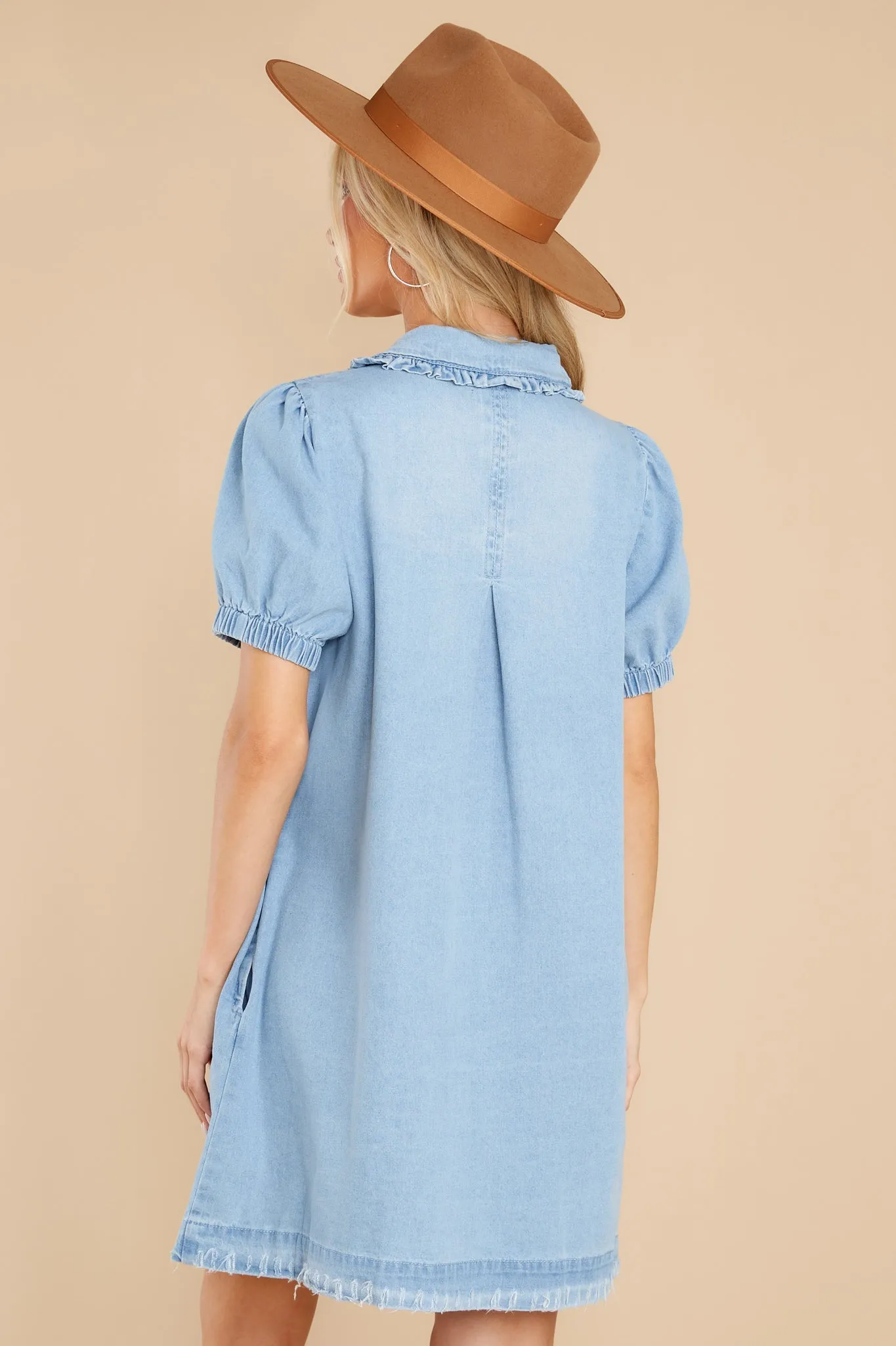 Cuteness Overload Medium Wash Denim Dress