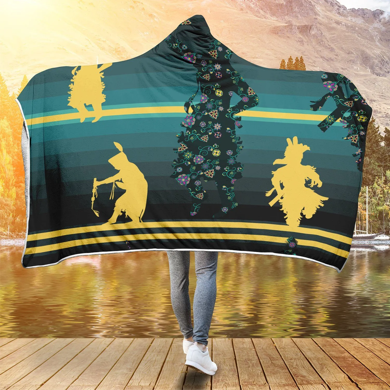 Dancers Inspire Green Hooded Blanket