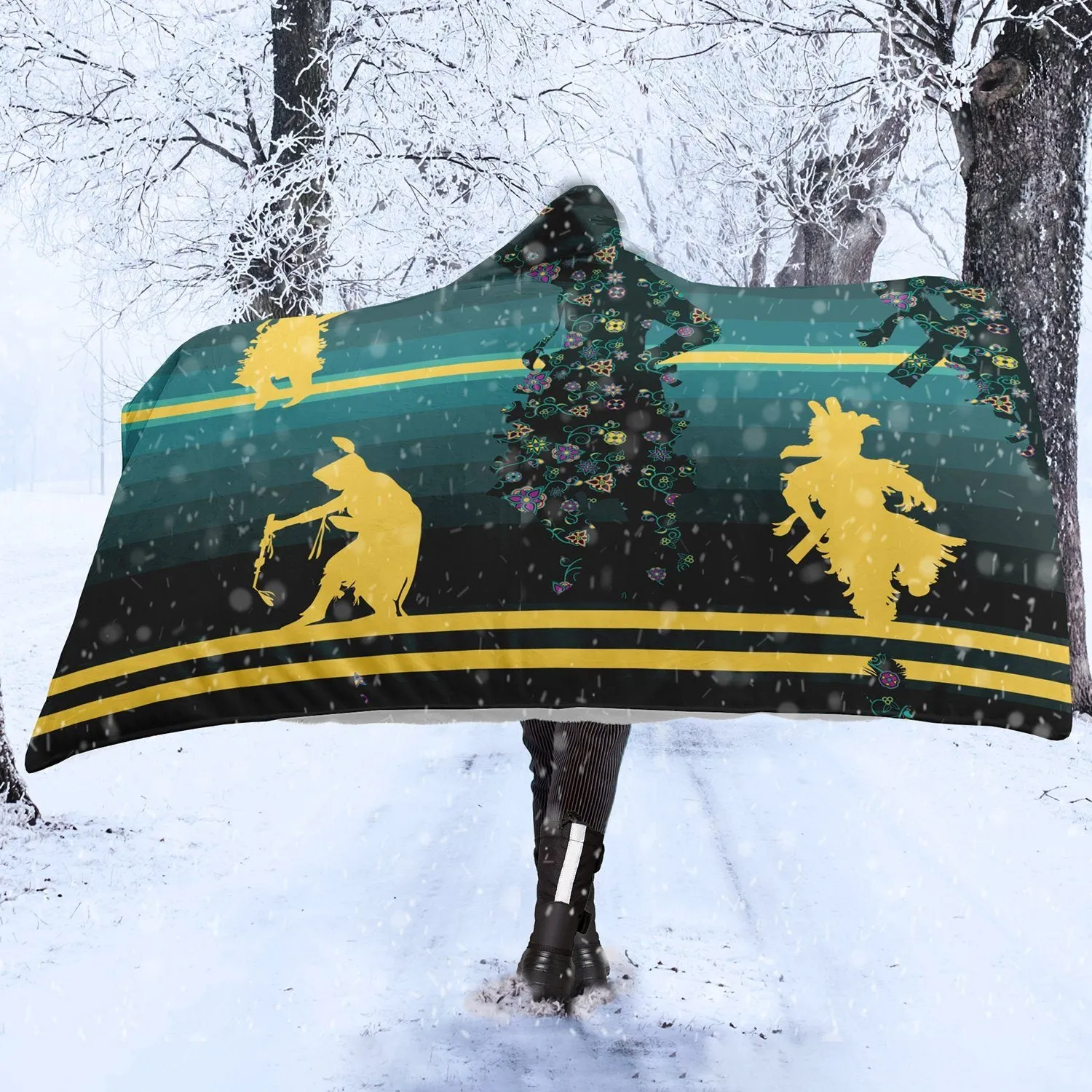 Dancers Inspire Green Hooded Blanket