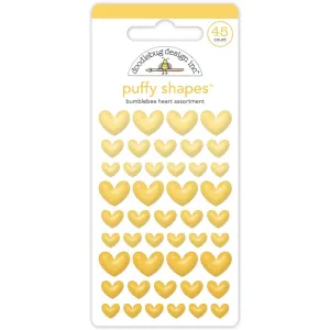 Doodlebug Puffy Stickers - Bumblebee Heart