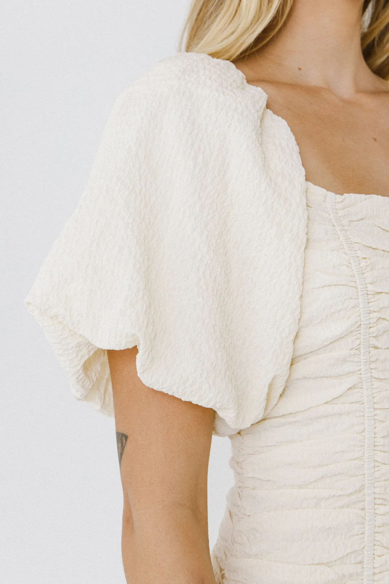 Endless Rose - Textured Off-The-Shoulder Dress