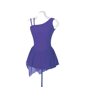 F23025P Competition Figure Skating One Shoulder Dress PLAIN