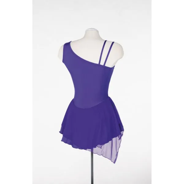 F23025P Competition Figure Skating One Shoulder Dress PLAIN