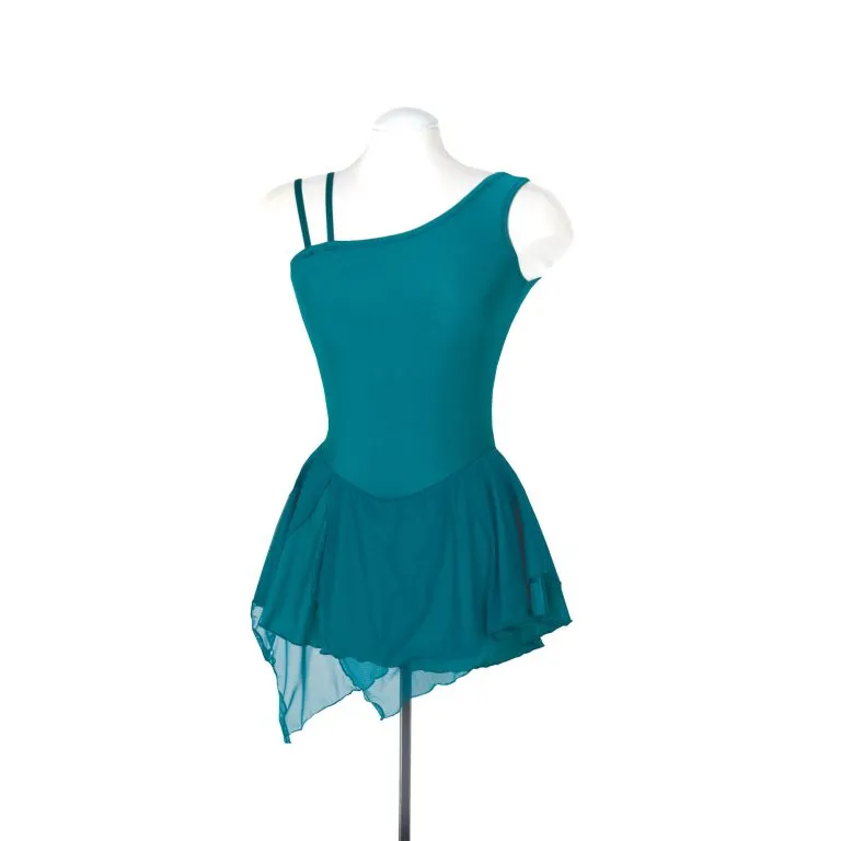 F23025P Competition Figure Skating One Shoulder Dress PLAIN