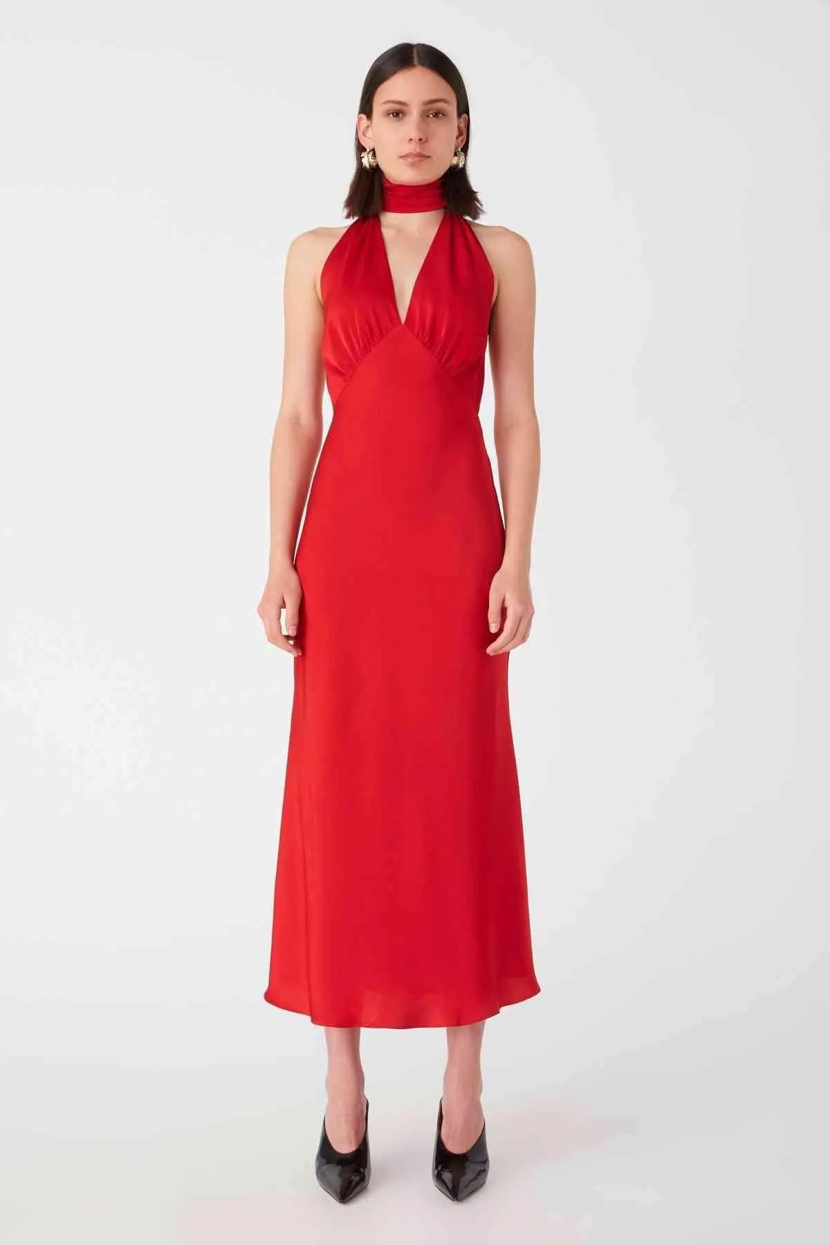 Federica Satin Midi Dress