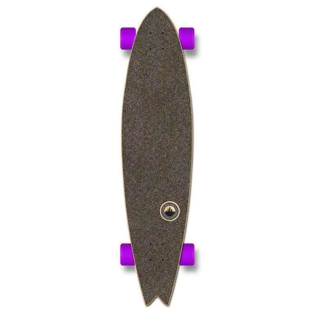 Fishtail Longboard 40 inch Geometric Purple from Punked - Complete