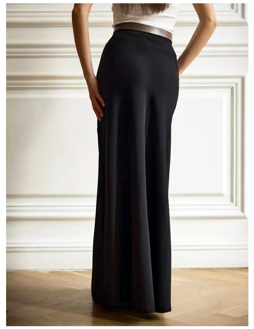 Fishtail Skirt Spring Satin Satin Long High Waist Hip Mop Fishtail Skirt