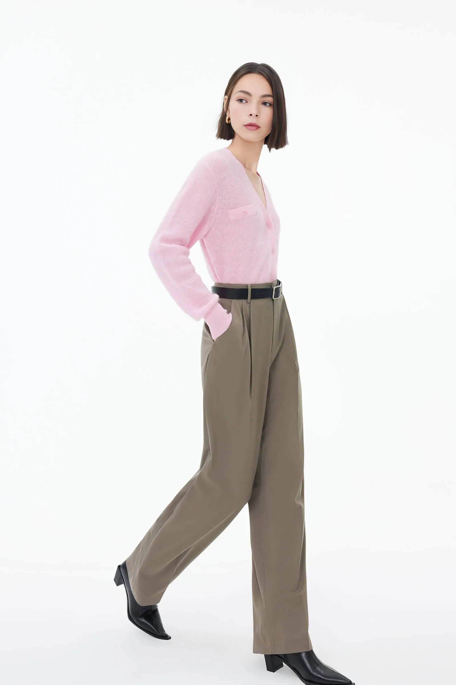 Flattering Straight-Leg Casual Trousers