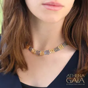 Greek Key Meander Full Necklace