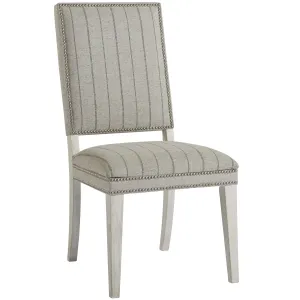 Hamptons Dining Chair, Colantino Marble/Fredrickson Nickel, Set of 2