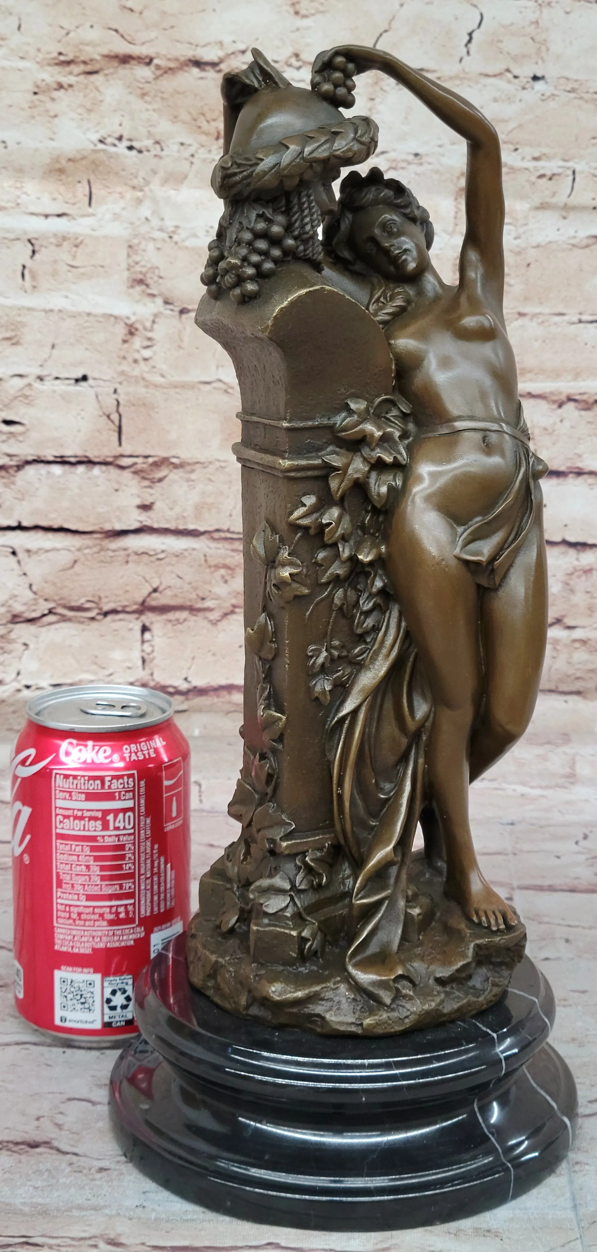 Handcrafted bronze sculpture SALE Mythic Nude Nymph And Satyr Frustration Large