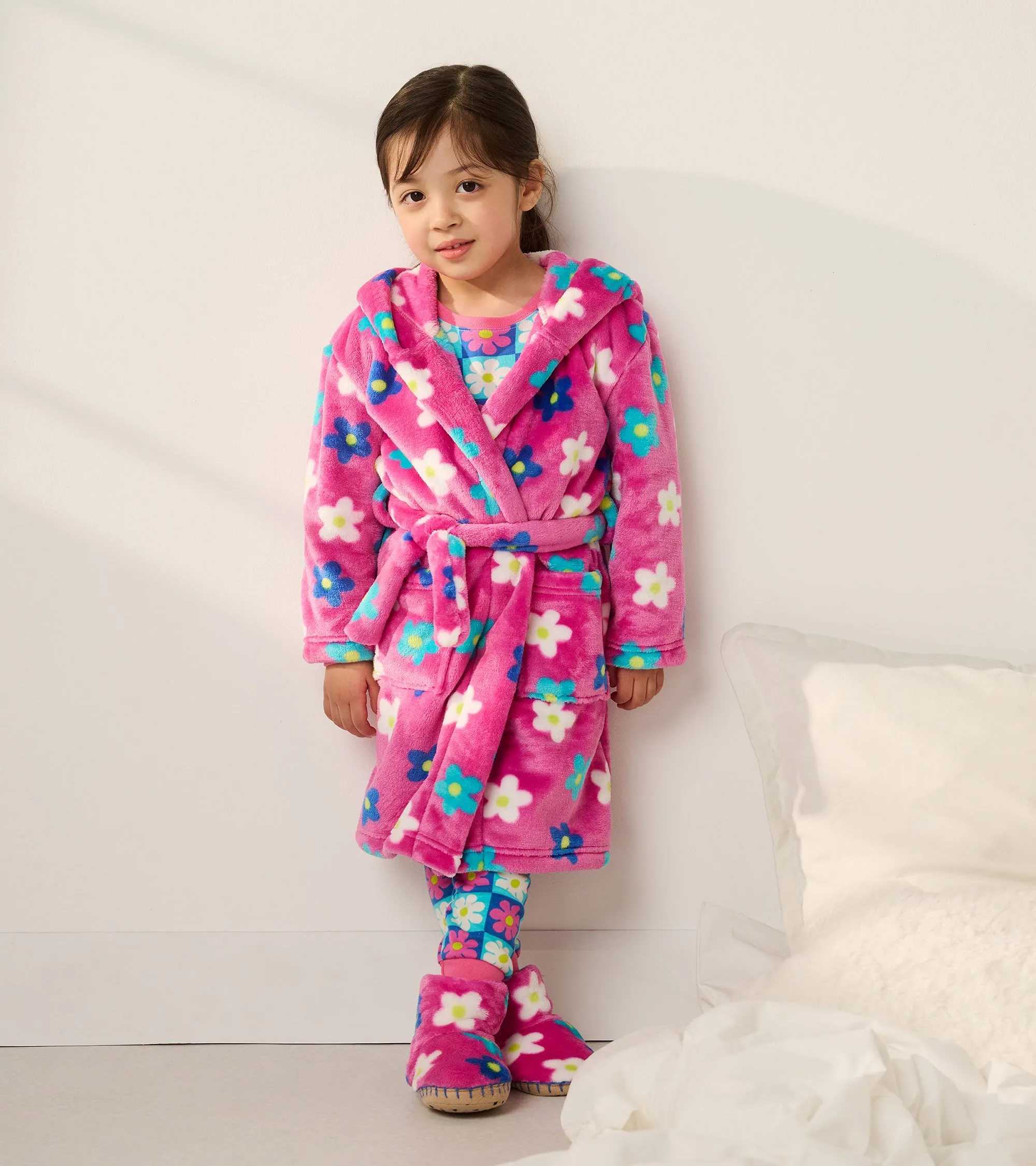 Hatley Daisy Fuzzy Fleece Robe