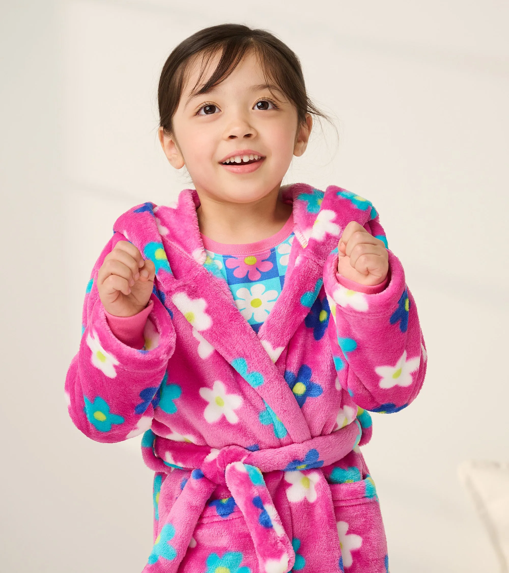 Hatley Daisy Fuzzy Fleece Robe