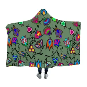 Indigenous Paisley Dark Sea Hooded Blanket