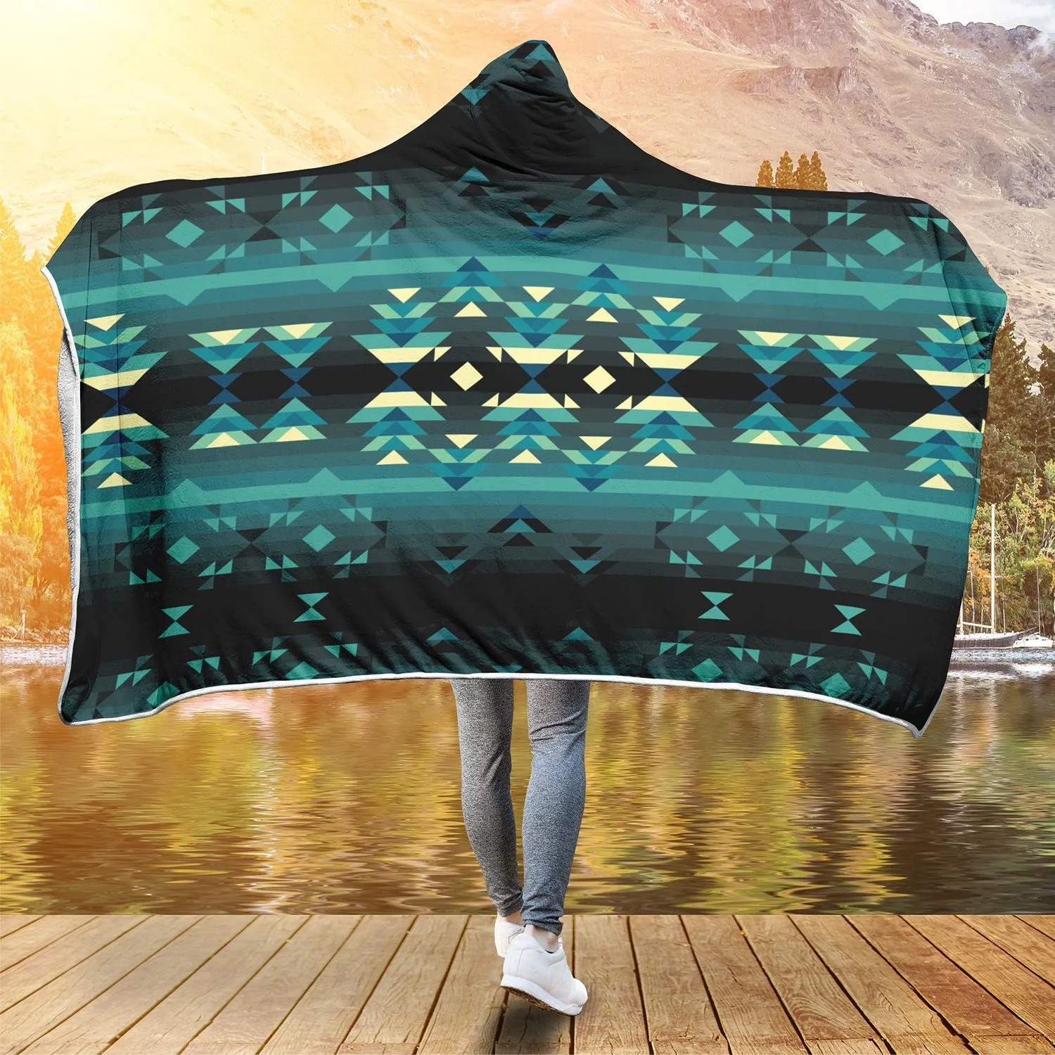 Inspire Green Hooded Blanket