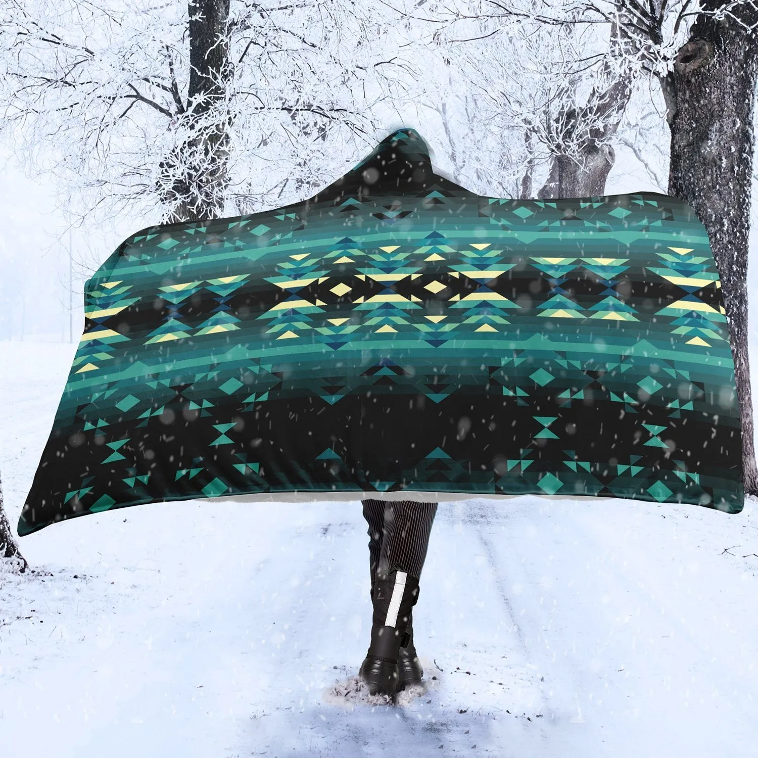 Inspire Green Hooded Blanket