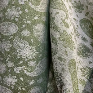 Italian Cotton/Linen Print- Green & Light Pistachio