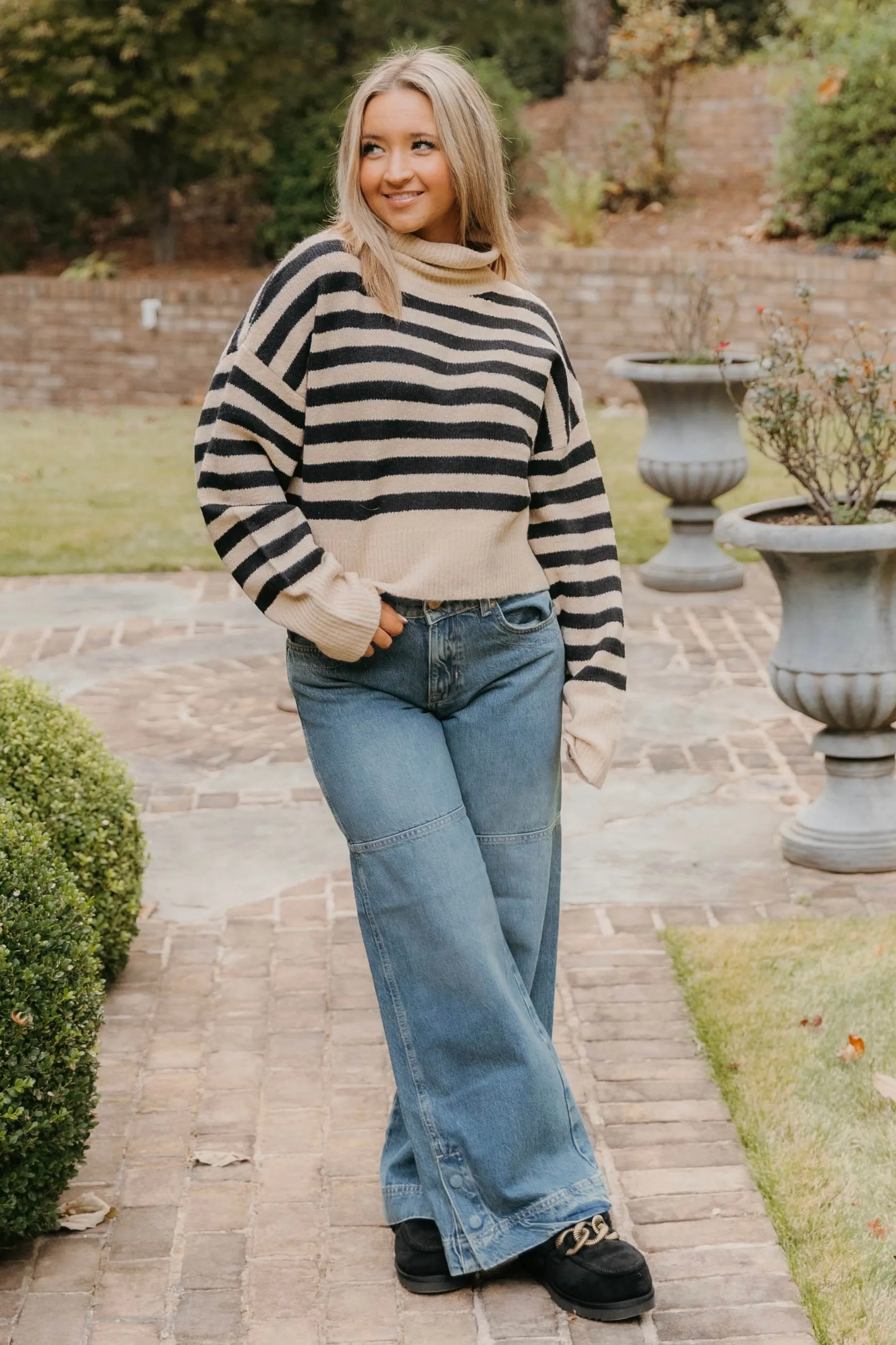 Joyce Striped Turtleneck Sweater