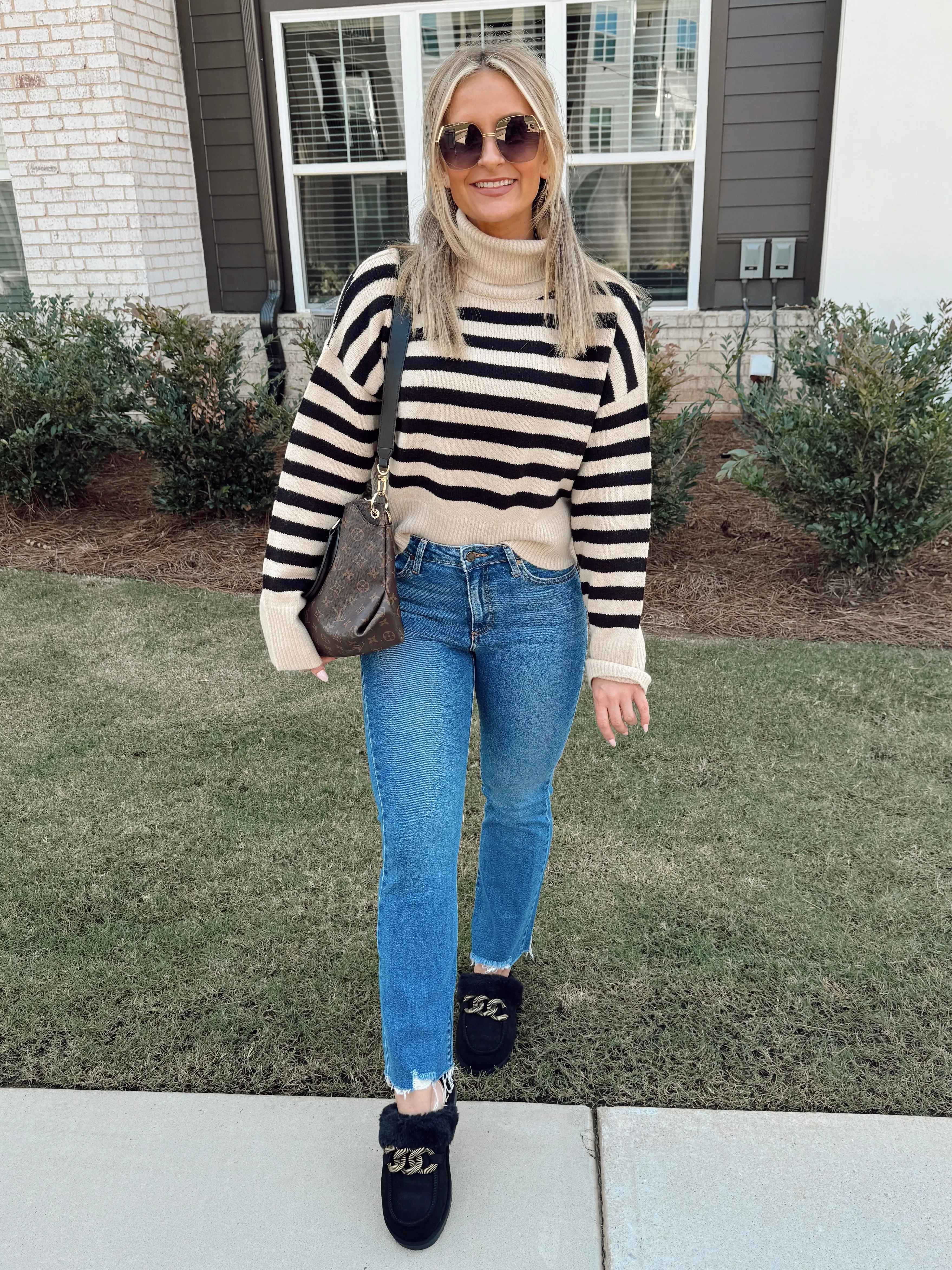 Joyce Striped Turtleneck Sweater