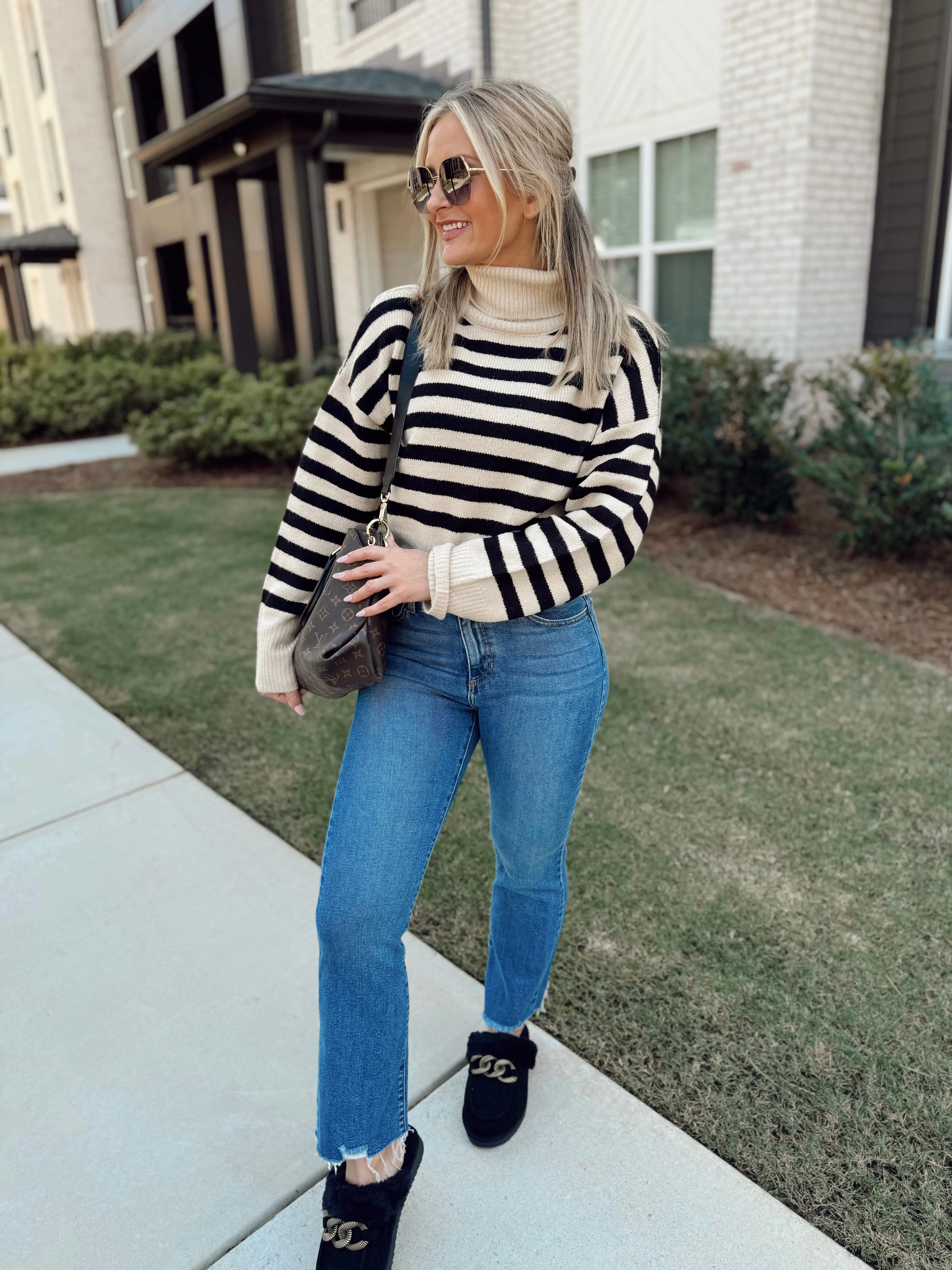 Joyce Striped Turtleneck Sweater