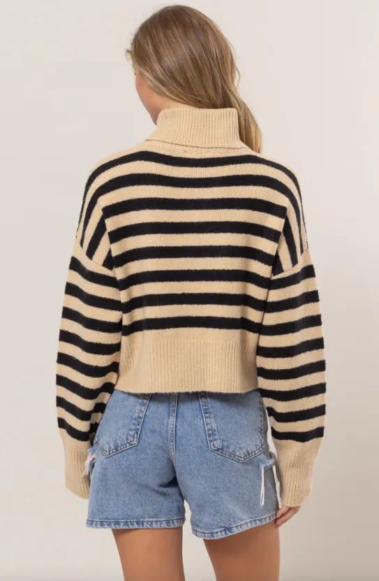 Joyce Striped Turtleneck Sweater