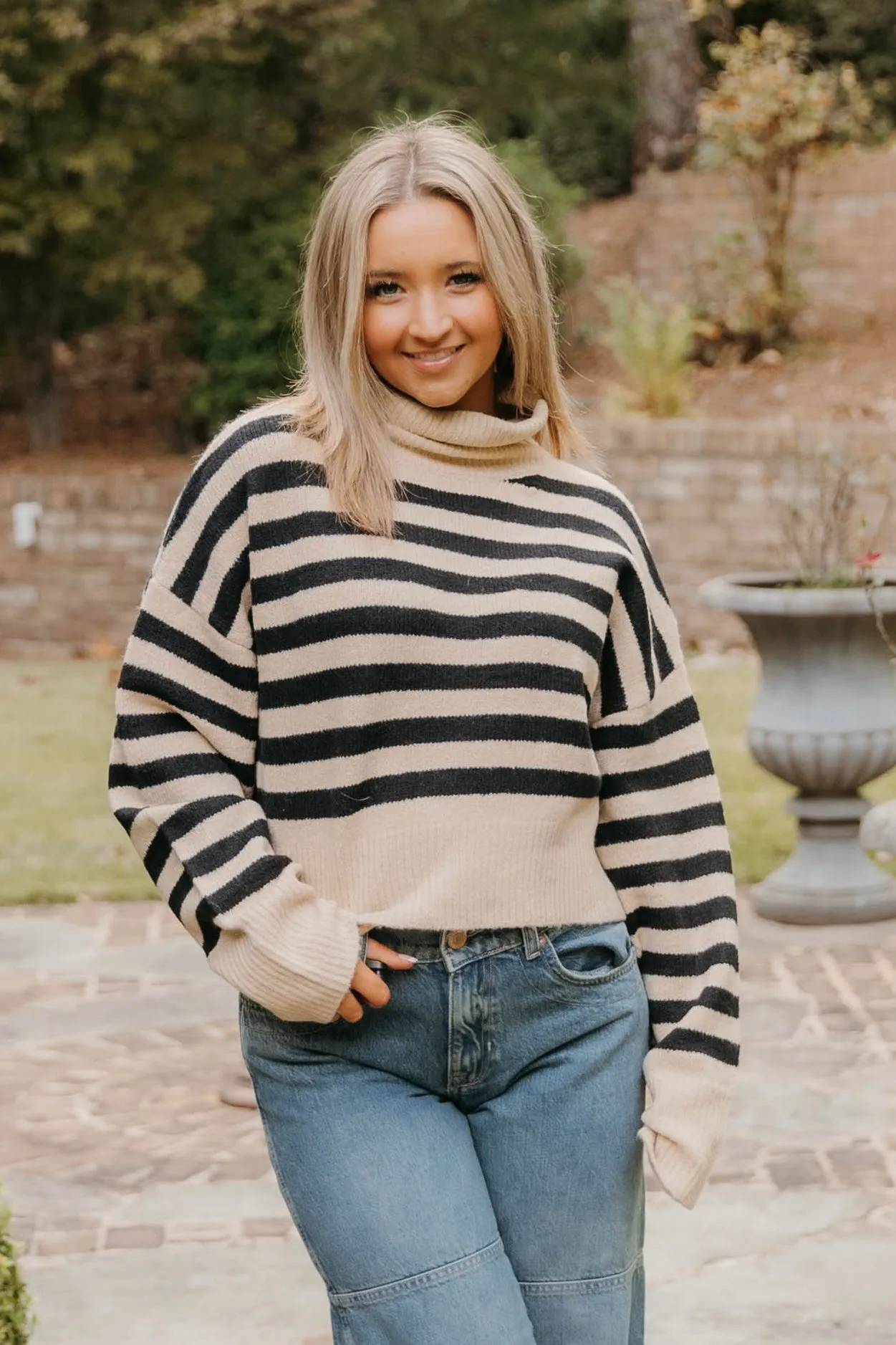 Joyce Striped Turtleneck Sweater