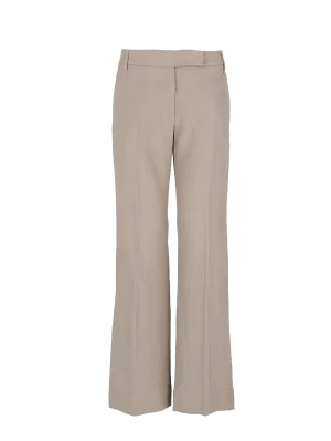 linen and cotton-blend trousers